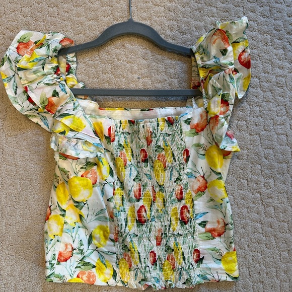 o.p.t. blouse with lemon print - Picture 3 of 4